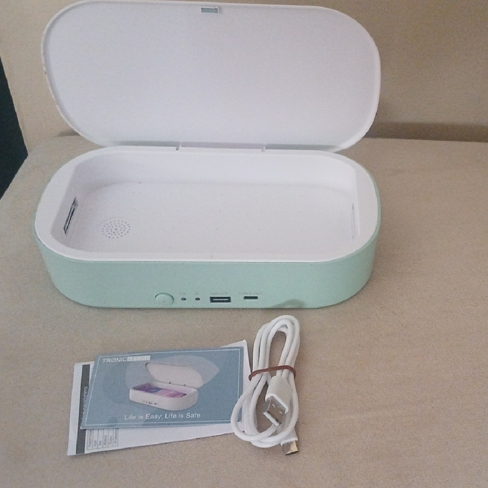 NEW Mint Green Cell Phone UV Sanitizer Box